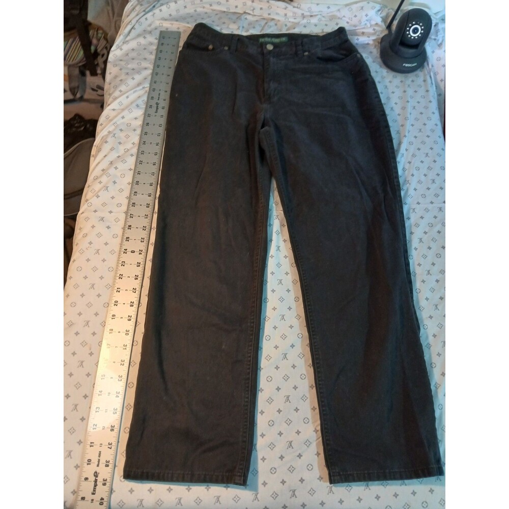 Lauren Jeans Co. Ralph Lauren Straight Leg Jeans Women's Size 10 Black Cotton